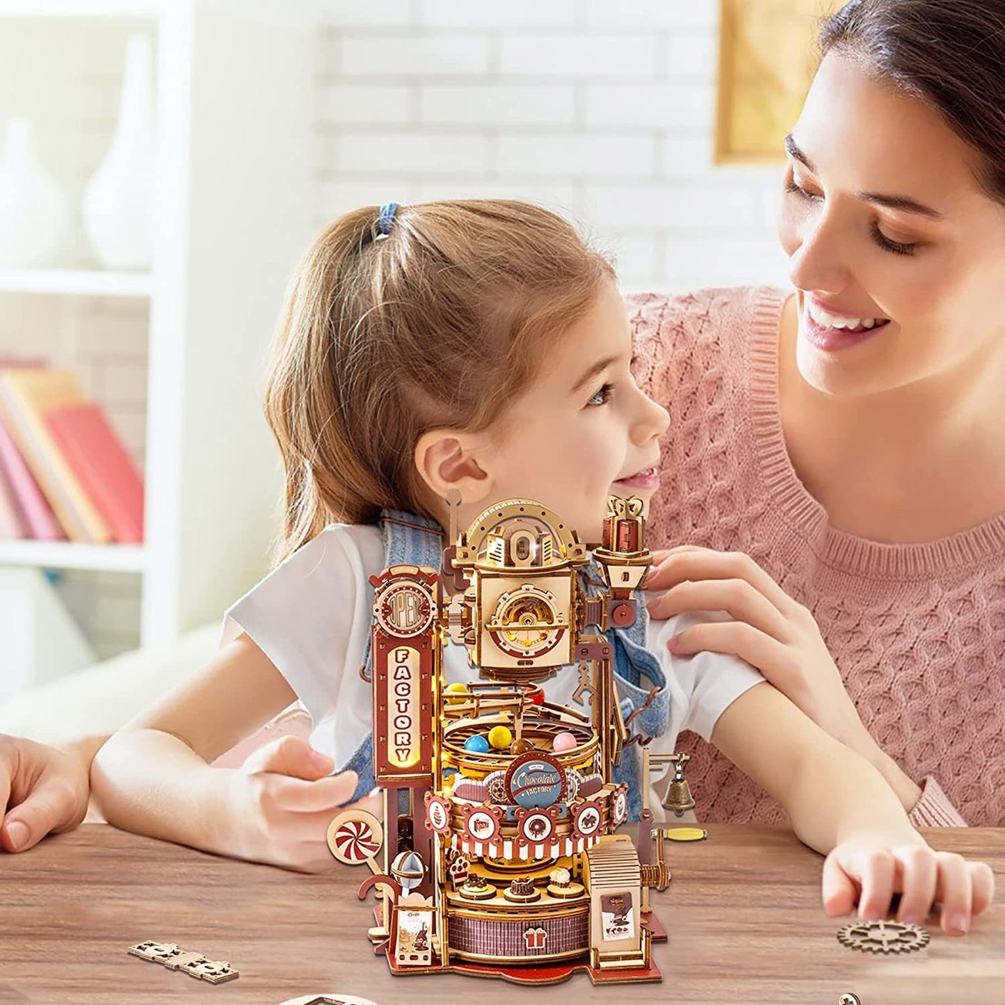 ROKR Chocolate Factory 3D Wooden Puzzle - Model Building Gift