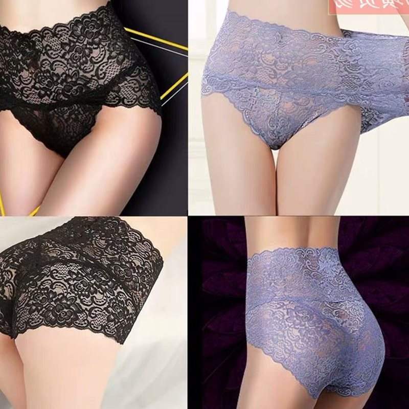 High Waist Stretch Lace French Knicker Underwear