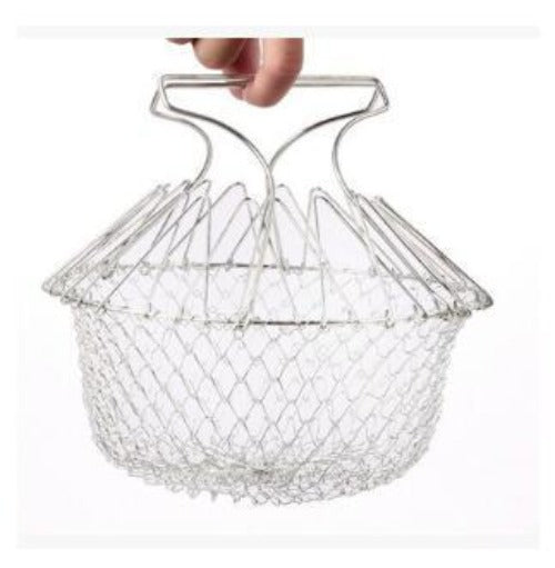 Stainless Steel Multi-function Collapsible Deep Fry Pot Basket