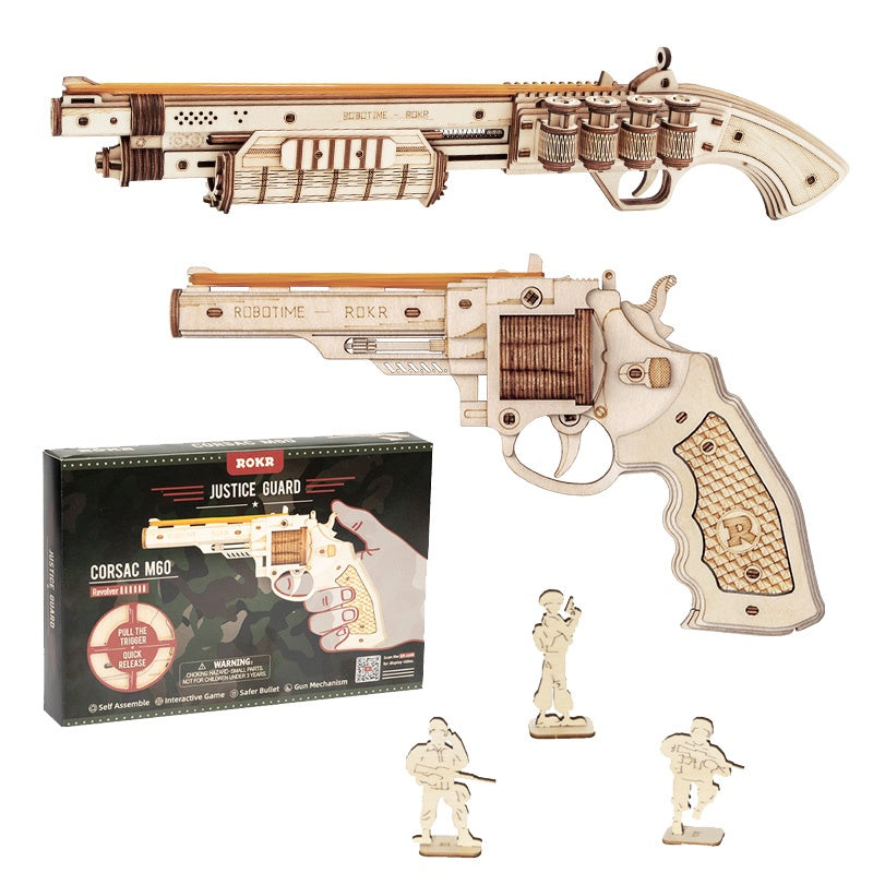 Robotime Revolver or Shotgun Gun 3D Puzzle Model Building Kit