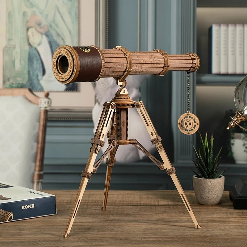 3D DIY Model Telescope Puzzle Wooden Craft Kit by ROKR