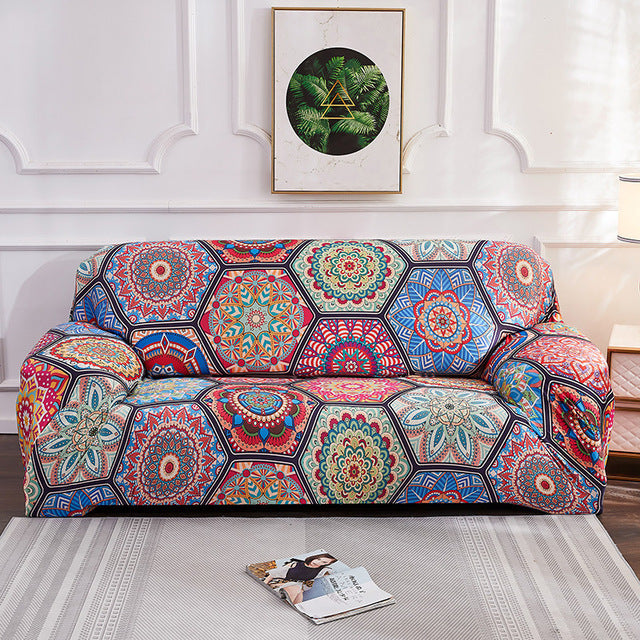 Bohemian Style Stretch Sofa Cover