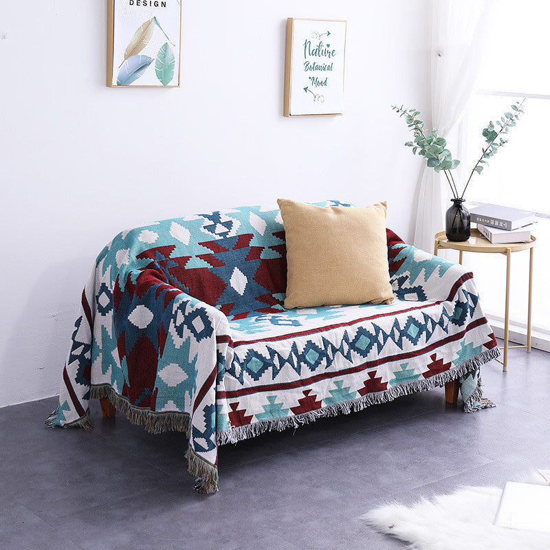 Bold Geometric Boho Print Sofa Cover Throws | 5 Sizes Available