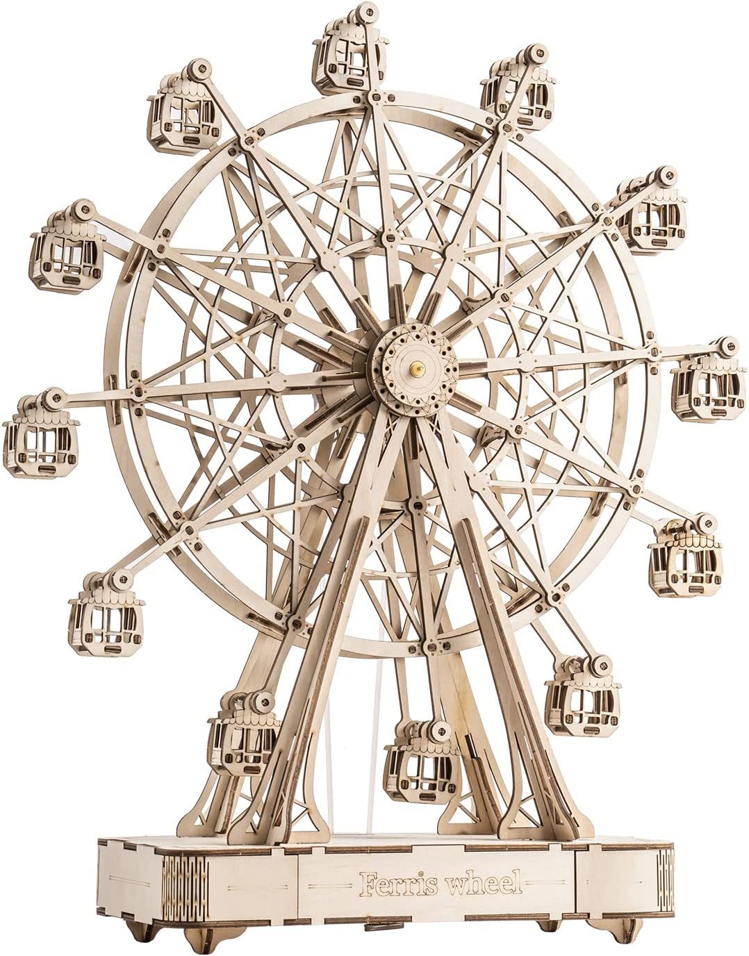 ROKR 3D DIY Wooden Musical Ferris Wheel Puzzle Model