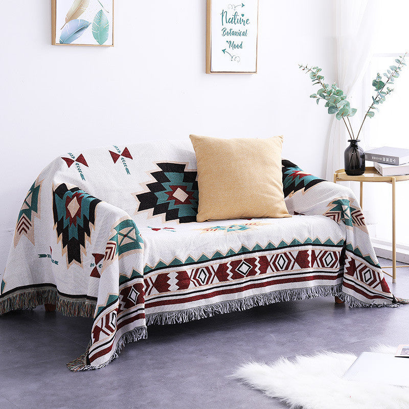 Bold Geometric Boho Print Sofa Cover Throws | 5 Sizes Available