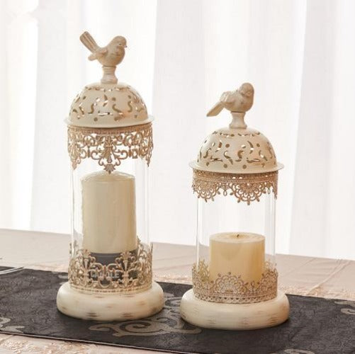 Wrought Iron and Glass Moroccan Candle Holder | 2 Sizes