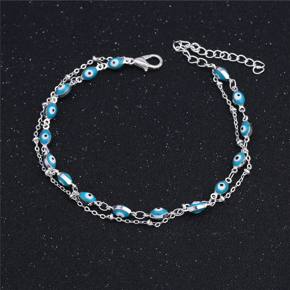 Eye Bead Beach Chain Anklet