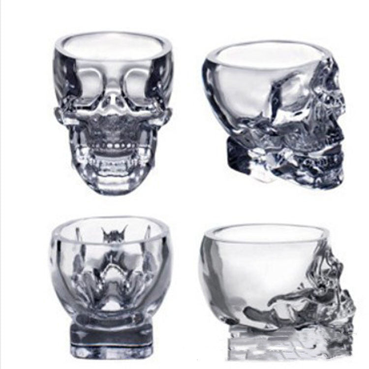 Glass Skull Shot Glass in 4 Sizes | 50ml, 80ml, 150ml, or 300ml