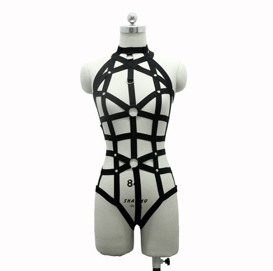 BDSM Nylon Strap Lingerie Full Bondage Body Harness