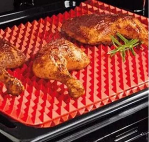 Non-Stick Silicone Pyramid Cooking, BBQ and Grilling Mat Kitchen Gadget