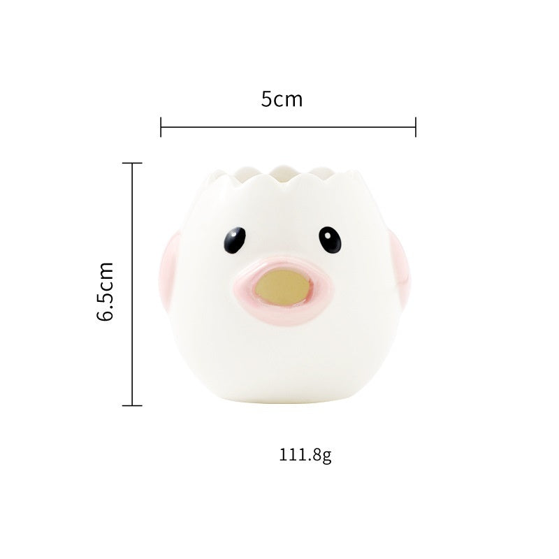 Ceramic Egg White Separator Kitchen Accessory - Cute Chicken Design