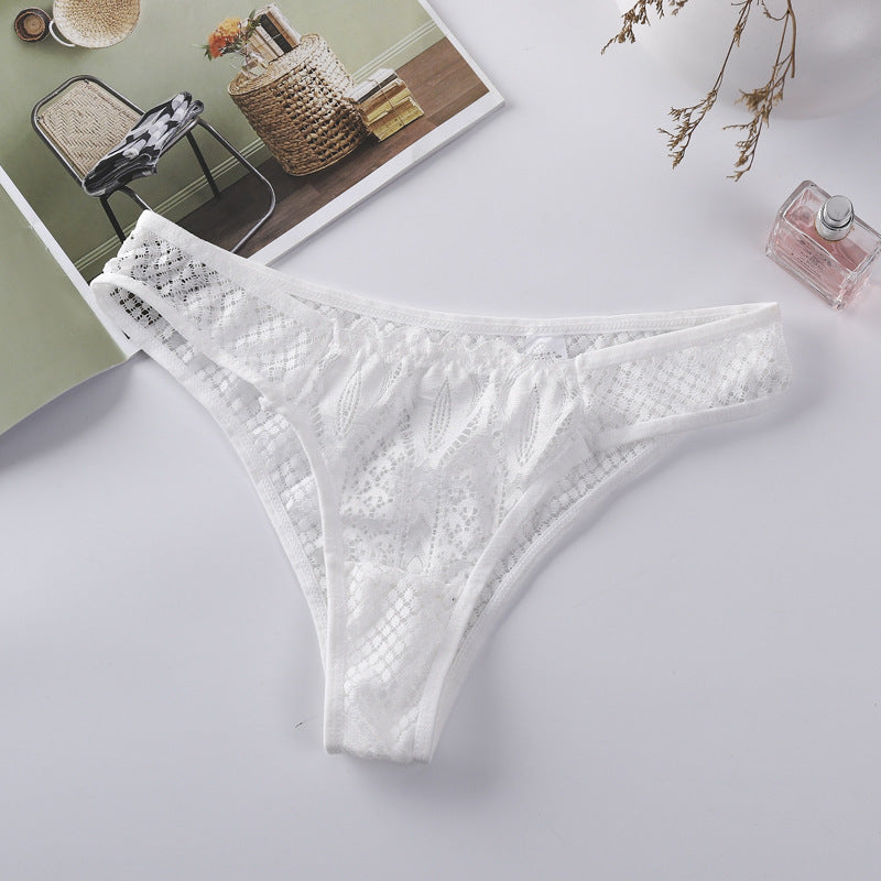 Delicate Lace Thong Underwear | White, Black, Red or Beige