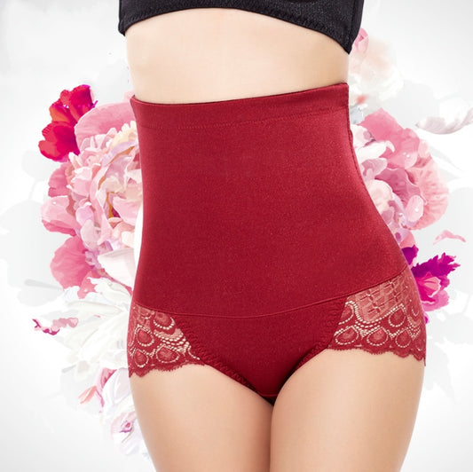 Tummy Control Lace Trimmed Knickers | Red, Black or Nude