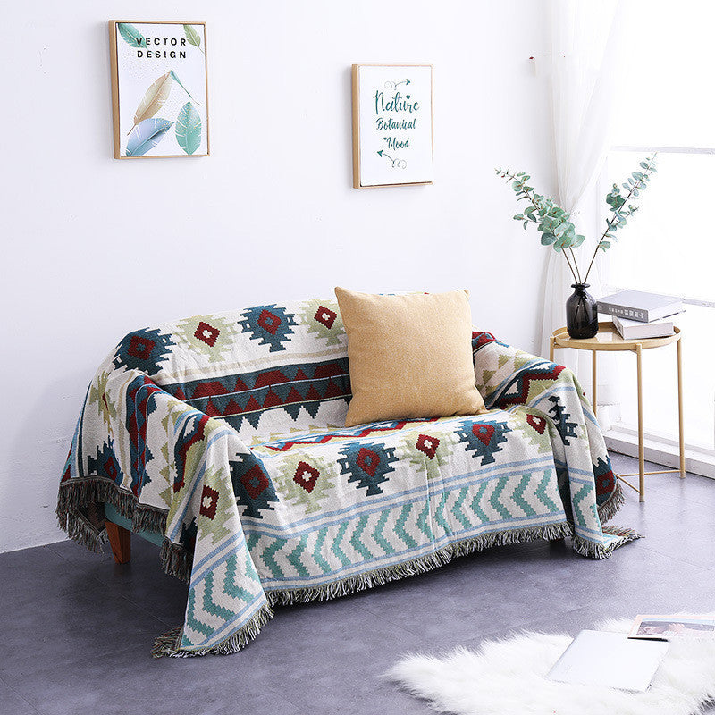 Bold Geometric Boho Print Sofa Cover Throws | 5 Sizes Available