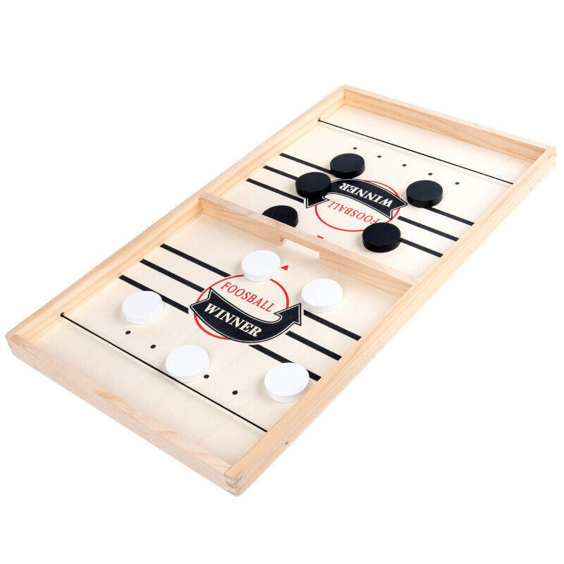 Fast Sling Puck Family Hockey Game - Wooden Game Board Set