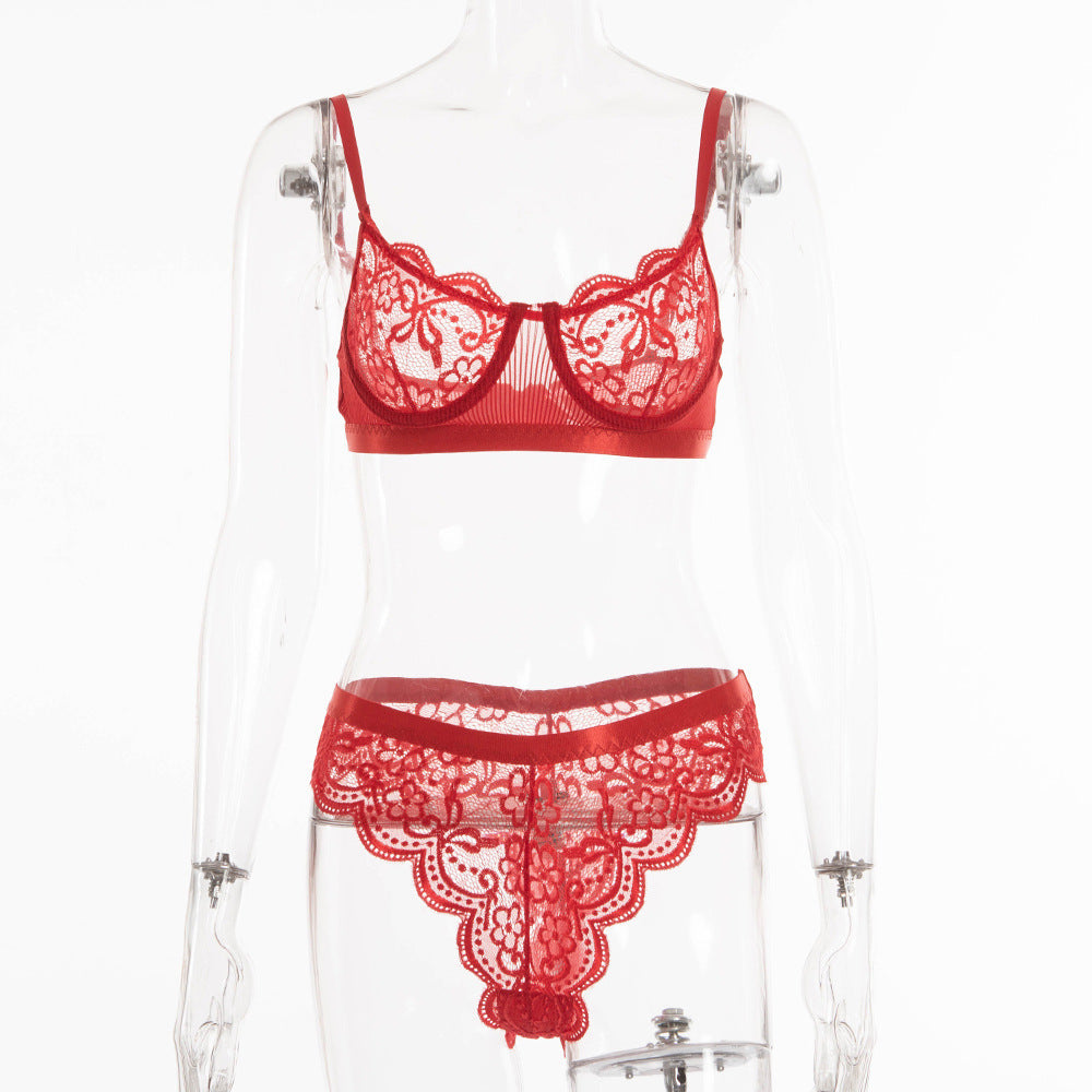 2 Piece Matching Bra and Knickers Lace Lingerie Set | 16 Colour Options