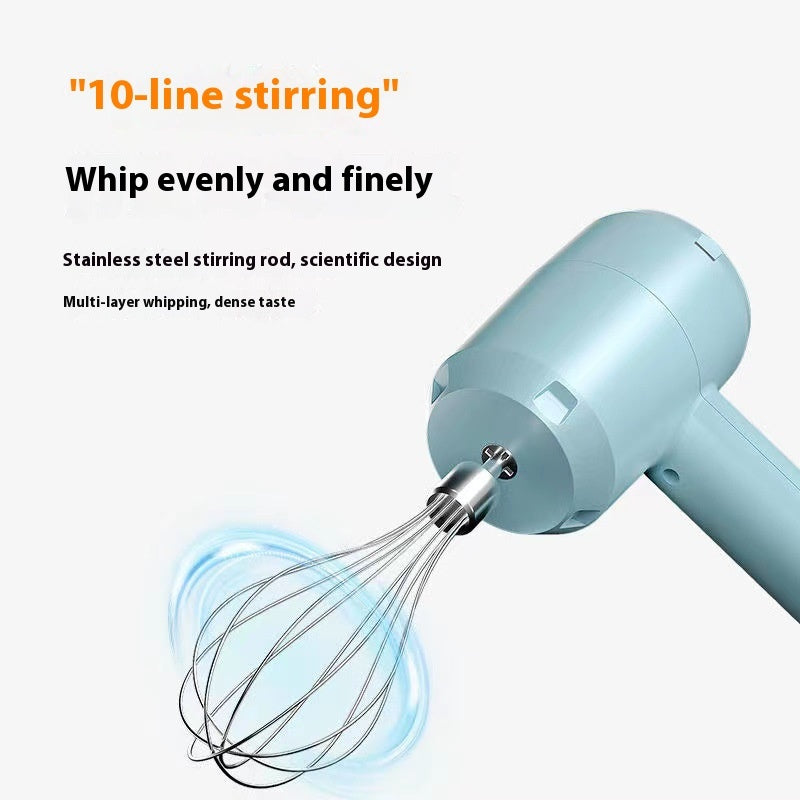 Wireless and USB Rechargeable Electric Handheld Whisk and Mixer Kitchen Gadget