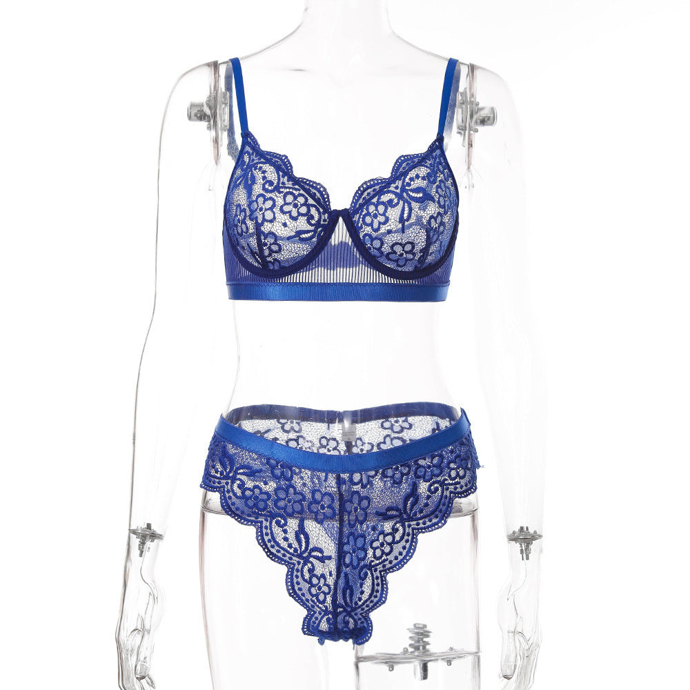 2 Piece Matching Bra and Knickers Lace Lingerie Set | 16 Colour Options