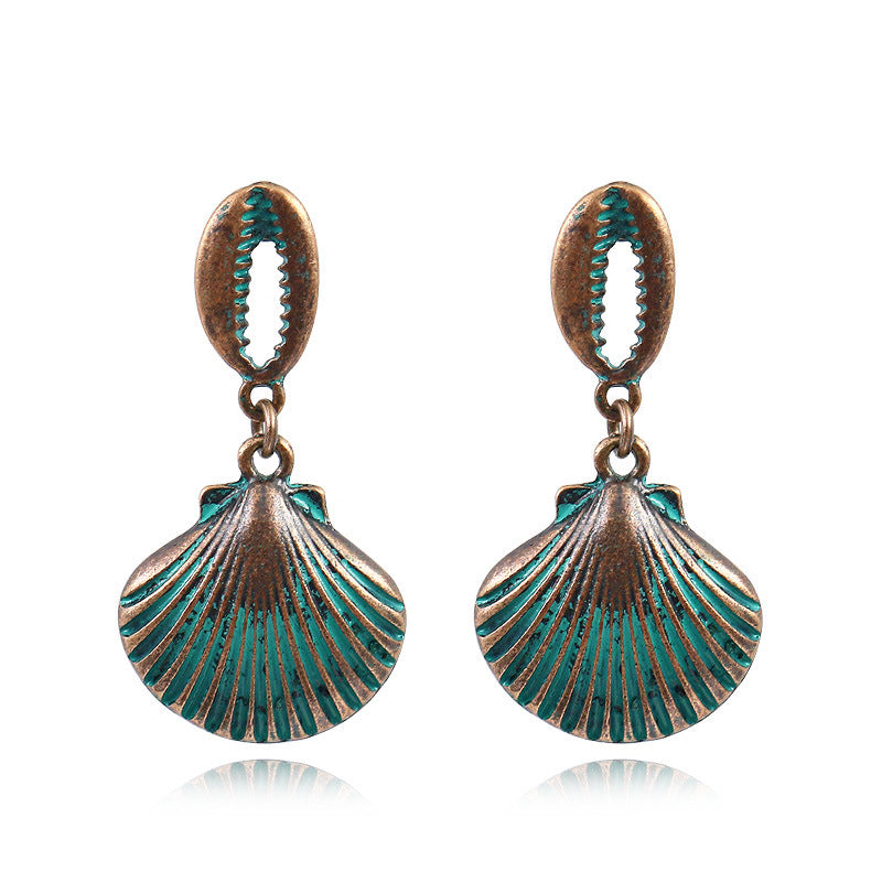 Seaside Inspired Earrings with Antique Bronze Finish