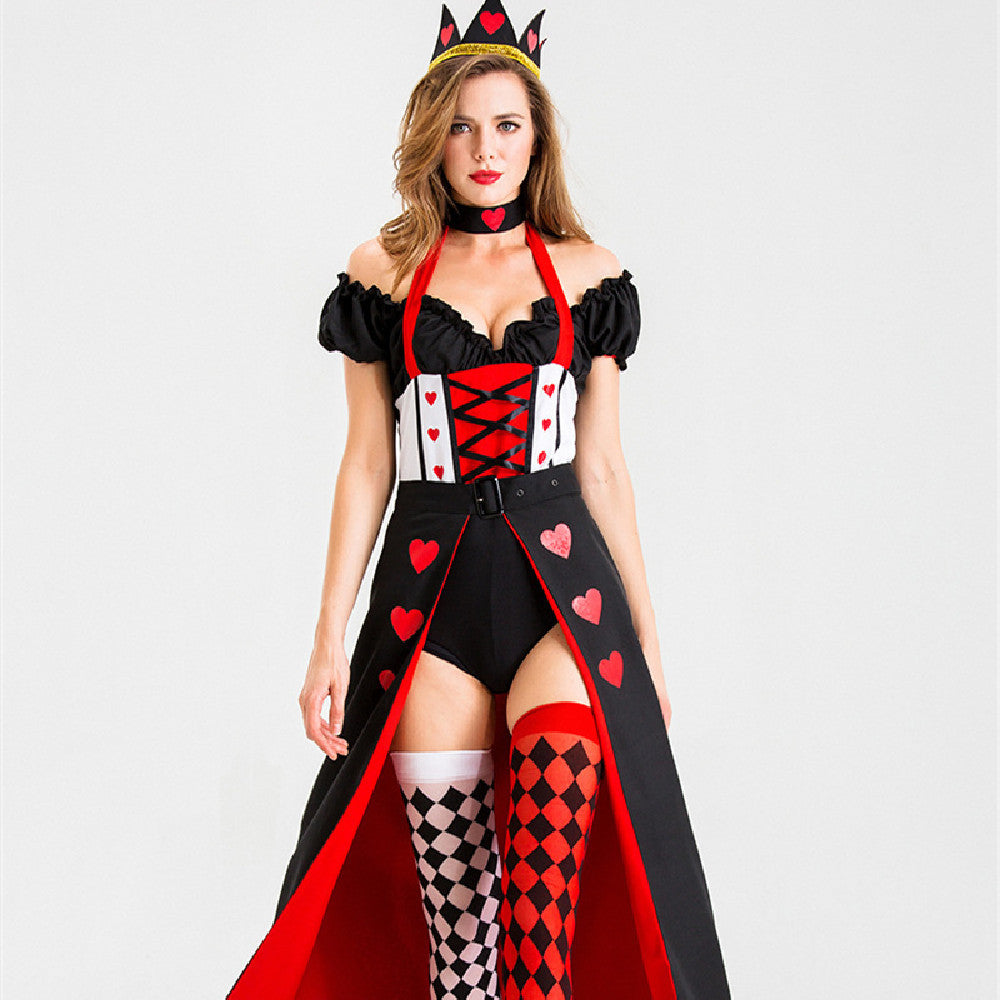 Red Queen of Hearts Sexy Dress Up Halloween Costume