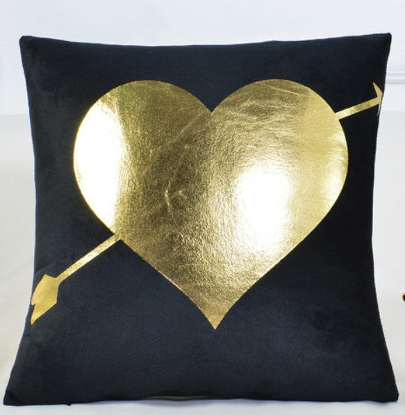 Black and Gold 45cm Sofa Cushion Covers