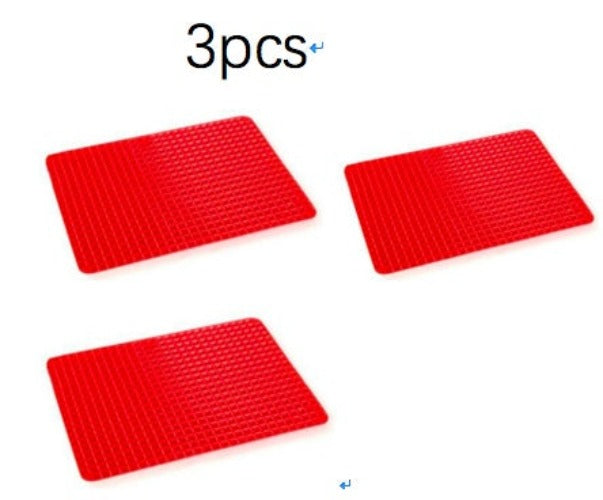 Non-Stick Silicone Pyramid Cooking, BBQ and Grilling Mat Kitchen Gadget