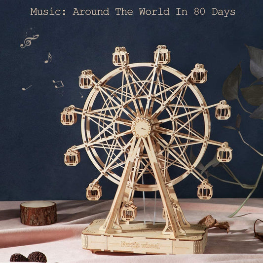 ROKR 3D DIY Wooden Musical Ferris Wheel Puzzle Model