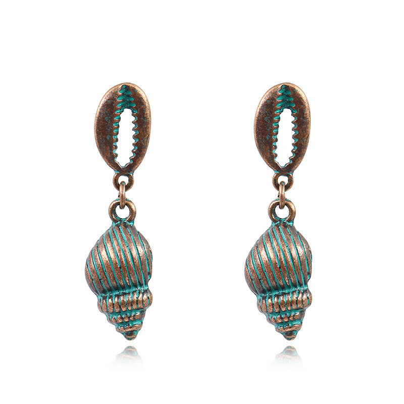 Seaside Inspired Earrings with Antique Bronze Finish