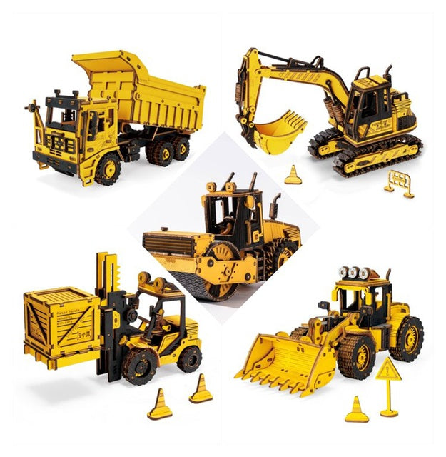 ROKR Construction Vehicles DIY Model Series - Moveable Assembly 3D Wooden Puzzles