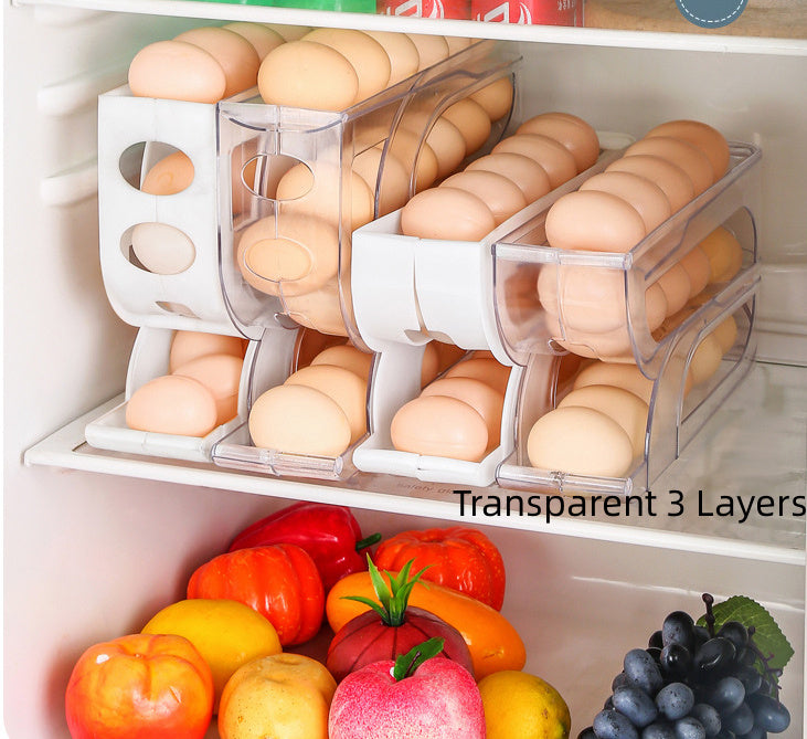 20-30 Egg Fridge or Shelf Egg Storage Holder and Dispenser