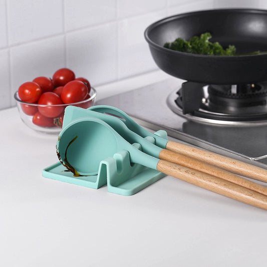 Silicone Kitchen Counter Utensil and Spoon Holder Rest | 4 Colour Choices