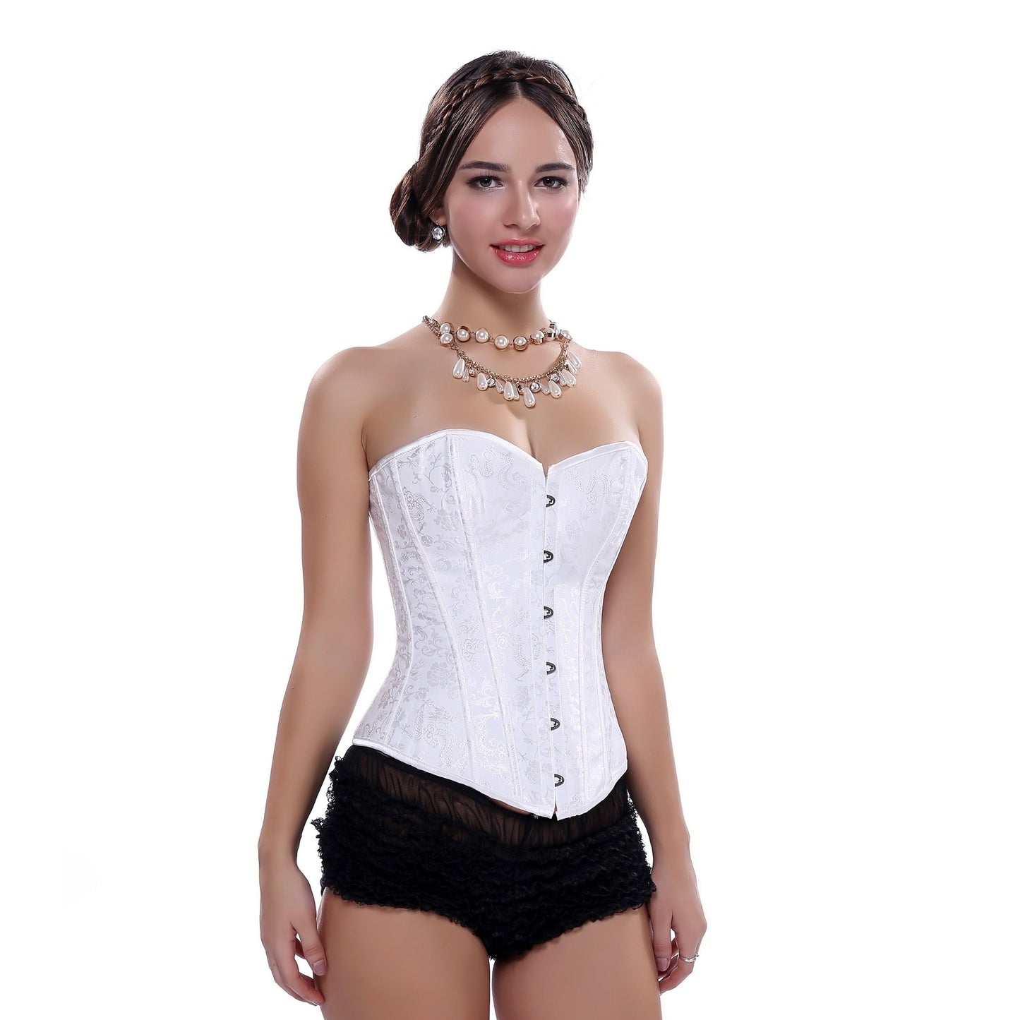 Brocade Steel Boned Jacquard Corset | 3 Colour Options