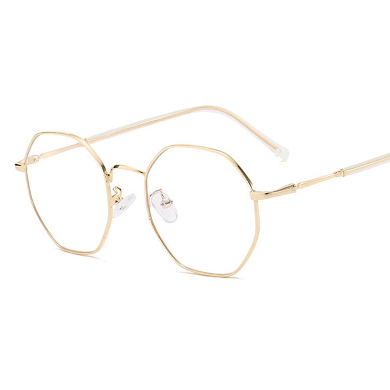 Irregular Geometric Anti-Blue Light Blocking Alloy Frame Fashion Glasses