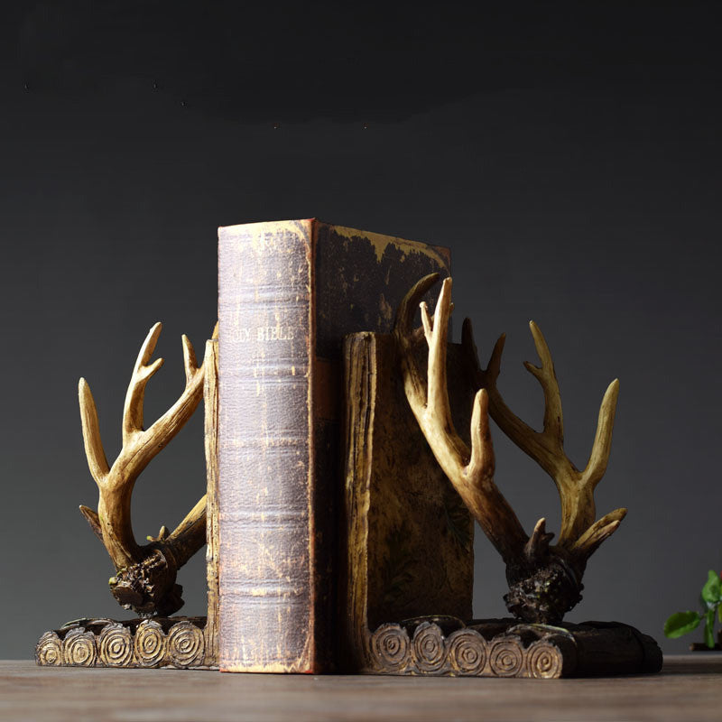 Stag Antler Resin Bookends