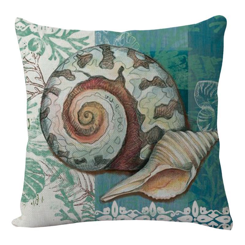 Ocean Theme Linen Cushion Covers Sea Turtles, Octopuses and More 45x45