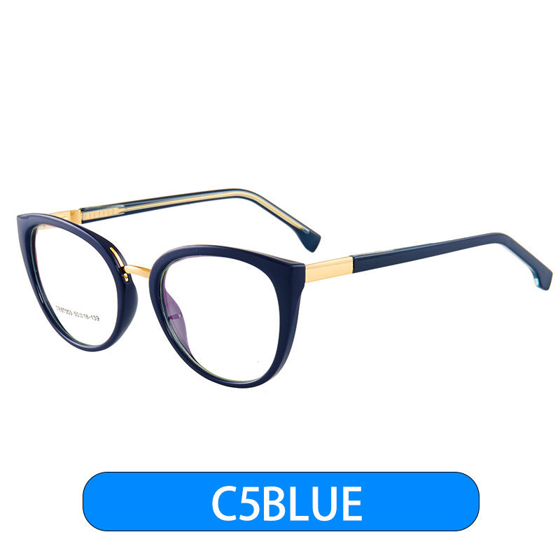 Fashion Designer Frames Cat Eye Anti-blue Blue Light Blocking Clear Lens Glasses