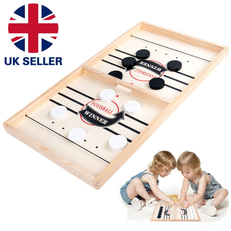 Fast Sling Puck Family Hockey Game - Wooden Game Board Set