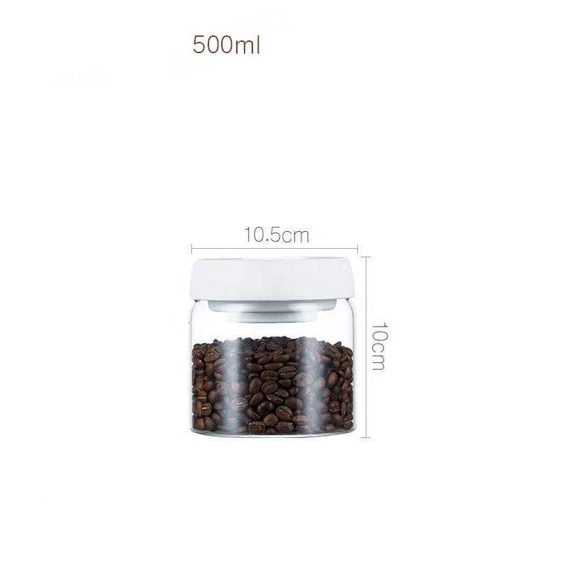 Vacuum Sealing Glass Airtight Jars - Perfect for Coffee, Nuts, Grains, Spices etc