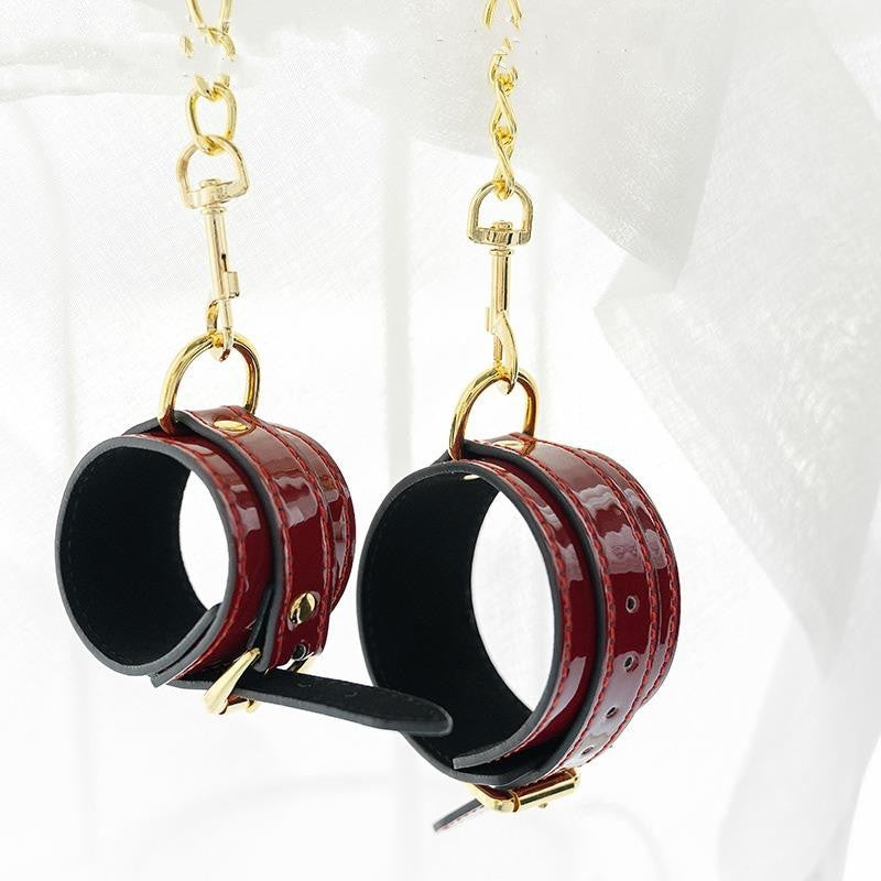 Red Leather High Quality Bondage Cuffs  | Hand, Ankle and Collar