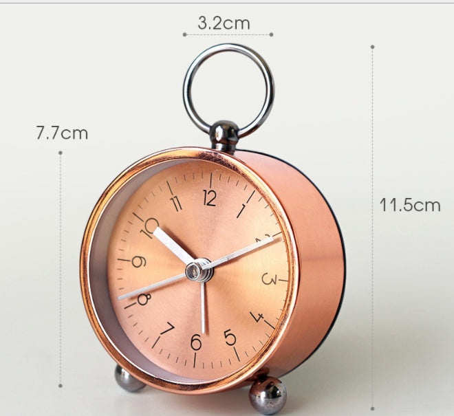 Vintage Feel Aluminium Mantle Clock | Copper, Silver or Gold