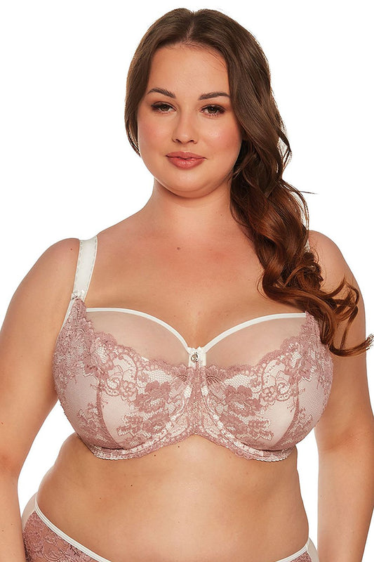 Pink Semi-Soft Underwire Bra for Larger Breasts by Gaia