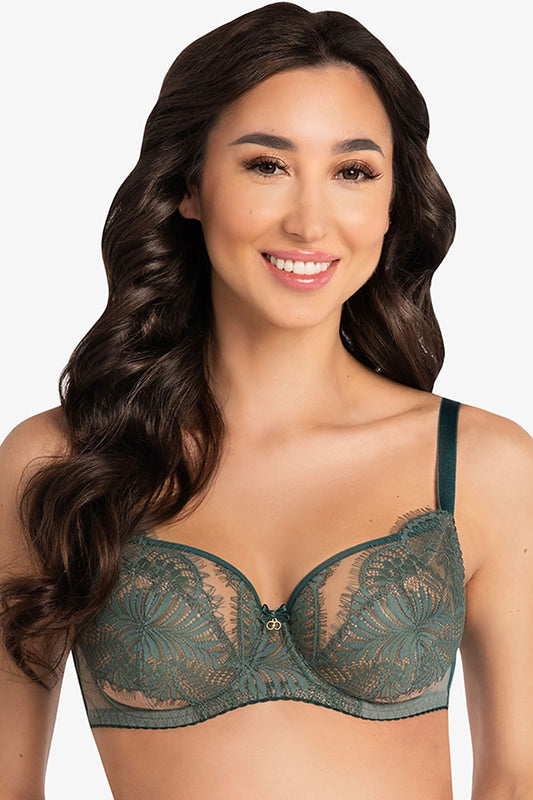 Soft Semi-Sheer Lace and Mesh Bra by Gorsenia Lingerie