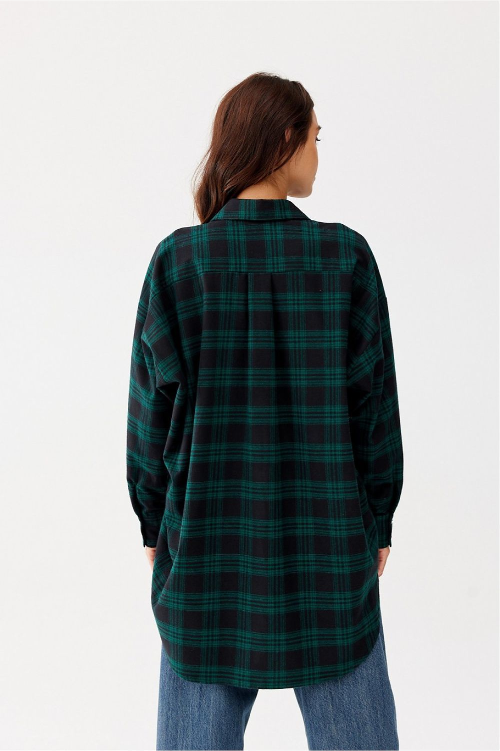 Womens Cotton Long Sleeve Plaid Flannel Shirt by Roco Fashion