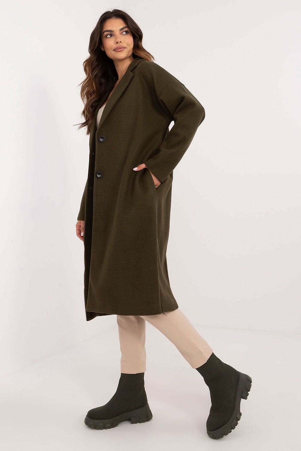 Classic Cut Womens Long Coat by Och Bella