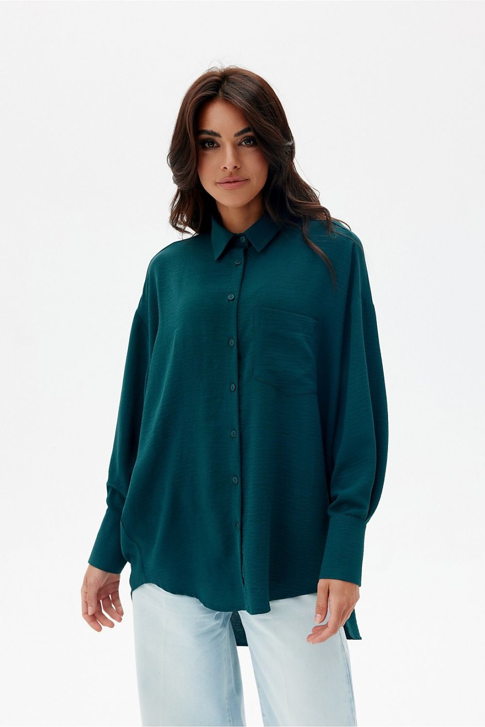 Over-Sized Long Sleeve Womens Shirt by Roco Fashion