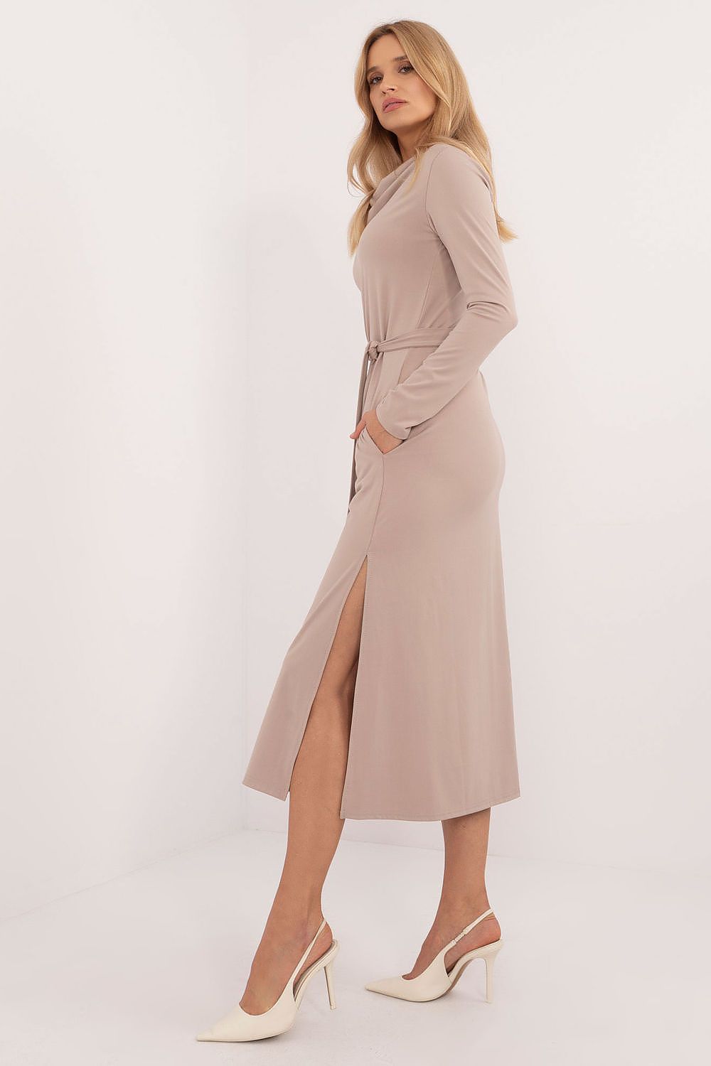 Classic Midi Cowl Neck Daydress Lakerta