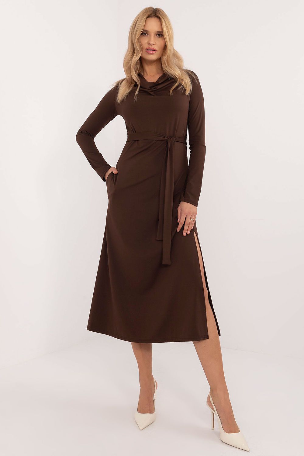 Classic Midi Cowl Neck Daydress Lakerta