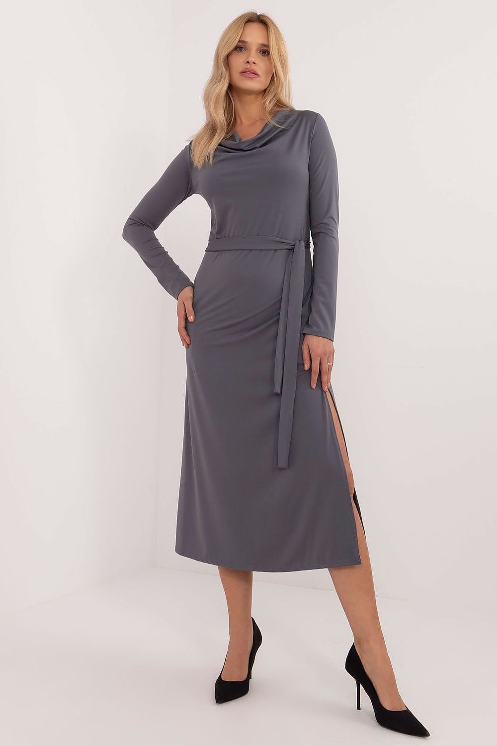 Classic Midi Cowl Neck Daydress Lakerta