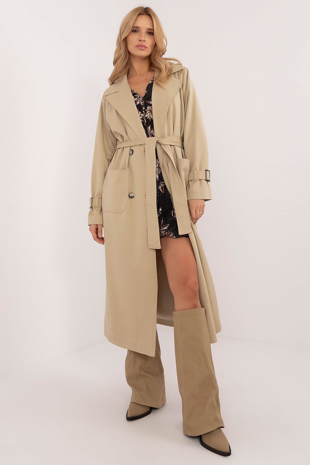 Elegant Womens Cotton Trench Coat by Lakerta