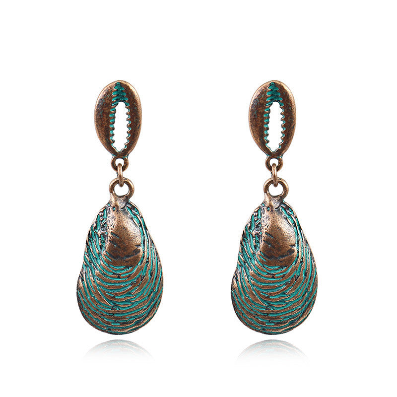 Seaside Inspired Earrings with Antique Bronze Finish